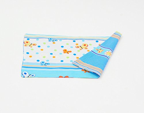 Cot bed PILLOWCASE approx. 40x60cm, nursery bedding, toddler, baby bed linen (pattern: happy dinos_blue)