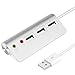 Produktbild Cateck Bus-Powered USB 2.0-3-Port-Hub mit externem Stereo-Sound-Adapter, Kombo für iMac, MacBook, MacBook Air, MacBook Pro, Mac Mini, PCs und Laptops