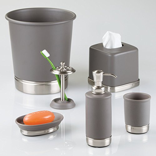 InterDesign 74972EU York Zahnbürstenhalter, mattgrau / gebürstet - 3