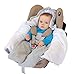 ByBoom® - Swaddling Wrap, Car Seat and Pram Blanket for Spring, Summer and Autumn/Fall, Universal for infant and child car seats eg; Maxi-Cosi, Britax, for a pushchair/stroller, buggy or baby bed, Color:Grey
