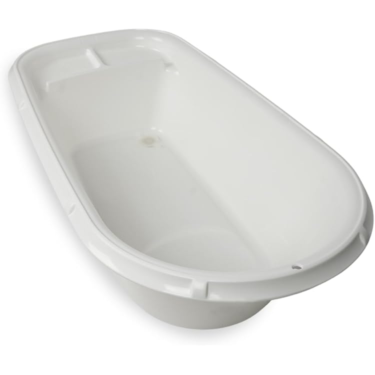 Baignoire Bébé Orthex 27 Litres - Blanc - Sans BPA - 77x41x24 Cm - Avec Bouchon - Garantie 10 Ans