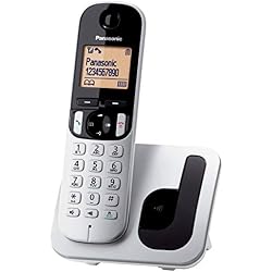 Panasonic KX-TGC210 - Teléfono Fijo Inalámbrico Digital, LCD 1.6", Gris y Negro