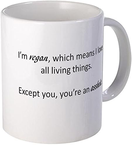 banytree Funny Mug I'm Vegan You're An Asshole Mug Unique Coffee Mug Coffee Cup Tea Cup