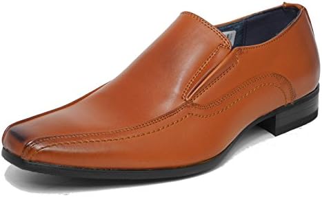 Boys Tan Brown or Black Leather Lined Smart Formal Slip On Shoes Size 13-5.5