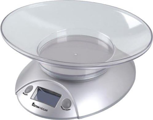 Weight of Kitchen. Electronic Kitchen Scale with Bowl Tilt and Four Digits Converter. LCD Display High Precision Measurement Sensor with Capacity up to 5 kg. 1 gr. Precision Upscaling