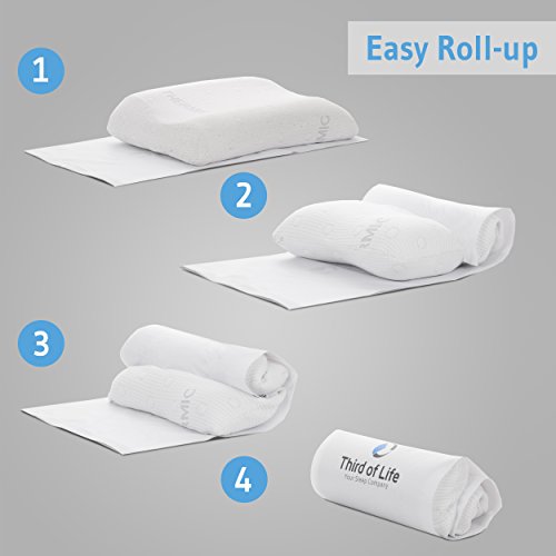 Nackenstützkissen MATAR | orthopädisches & ergonomisches Nackenstützkissen | Viscoelastischer Schaum | Thermo Kopfkissen | Perfektes Seitenschläfer & Rückenschläfer-Kissen / 55 x 40 x 11/9 cm - 6