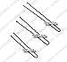 Mytoptrendz® Big Pack Of 100 Black Long U Shape Pins Kirby Hair Pin Grips Bun Pin (U shape pin black wavy 2.5")