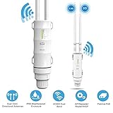 【Diseño a prueba de intemperie y PoE pasivo】Un estuche de alta calidad protege el extensor de repetición para un uso confiable en interiores o en exteriores. Energía pasiva sobre Ethernet (POE) para una implementación flexible.