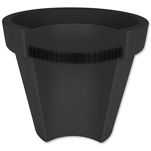 Pflanztopf – Pflanzkübel – Hängetopf – Balkontopf – Pflanzgefäß – Blumentopf Regenrohr mit Farbauswahl (Grau) - 3