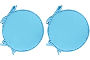 REUVV Outdoor Round Bistro Seat Cushions With Ties Fluffy Tufted Patio Chair Pads Waterproof Floor Pillow Indoor Outdoor Chair Cushions Or Home Office And Patio Garden Furniture Decoration