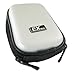 Price comparison product image Ex-Pro® Silver Hard Clam Shock proof Digital Camera Case Bag CR2610J for Sony Cyber-Shot DSC-G1, DSC-G3, DSC-H1, DSC-H7, DSC-H9, DSC-J1, DSC-L1, DSC-N1, DSC-N2, DSC-P2, DSC-P32, DSC-S40, DSC-S60, DSC-S80, DSC-S85, DSC-S95, DSC-S500, DSC-S600, DSC-S650, DSC-S700, DSC-S730, DSC-S750, DSC-S780, DSC-S800, DSC-S930, DSC-S950, DSC-S980, DSC-S1900, DSC-S2000, DSC-S2100, DSC-S2000, DSC-S2100, DSC-S3000, DSC-T1, DSC-T2, DSC-T3, DSC-T5, DSC-T7, DSC-T9, DSC-T10, DSC-T20, DSC-T25, DSC-T30, DSC-T33, DSC-T50, DSC-T70, DSC-T77, DSC-T90, DSC-T99, DSC-T100, DSC-T110, DSC-T200, DSC-T300, DSC-T500, DSC-T700, DSC-T900, DSC-TX1, DSC-TX5, DSC-TX7, DSC-TX9, DSC-TX10, DSC-W1, DSC-W5, DSC-W7, DSC-W12, DSC-W15, DSC-W17, DSC-W30, DSC-W35, DSC-W50, DSC-W55, DSC-W70, DSC-W80, DSC-W80 HDPR, DSC-W85, DSC-W90, DSC-W100, DSC-W110, DSC-W115, DSC-W120, DSC-W125, DSC-W130, DSC-W150, DSC-W170, DSC-W180, DSC-W190, DSC-W200, DSC-W210, DSC-W215, DSC-W220, DSC-W230, DSC-W270, DSC-W275, DSC-W290, DSC-W300, DSC-W310, DSC-W330, DSC-W320, DSC-W350, DSC-W360, DSC-W370, DSC-W380, DSC-W390, DSC-W510, DSC-W515, DSC-W520, DSC-W530, DSC-W550, DSC-W560, DSC-W570, DSC-W580, DSC-WX1, DSC-WX5, DSC-WX7, DSC-WX9, DSC-WX10 & More.