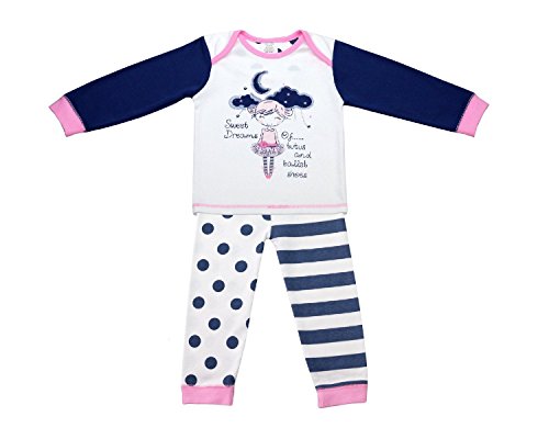 BABYTOWN Baby Girls Pyjamas Set PJs Soft Cotton Rich Zebra Ballet Dancer  Sweet Dreams 6 - 9 Months