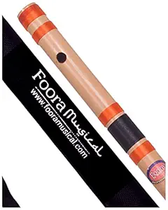Foora_Flute Musical Instrument C Natural Handmade Premium Bamboo Bansuri For Professional, Beginner with PVC Beg (Note its a High Class Flute) (Natural)