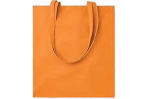 Siglo XXI Publicidad Bolsa Algodón Colores asas largas. Pack de 10 pcs. De 140 g/m2. Tamaño 38x42 cm. Regalos, Compras, Manualidades, Ferias, Bodas, Tiendas.