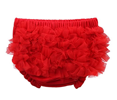 Bigood Baby Girl Flower Princess Cotton Diaper Bloomer Cover M Red