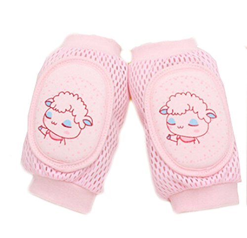 Cute Cotton Mesh Baby Leg Warmers Knee Pads/Protect-Sheep,Pink