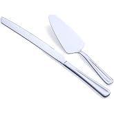 GoGeiLi Cake Knife and Server Set, Stainless Steel Cake Cutter Set for Weddings, Birthdays, Parties