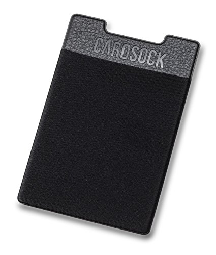 â¤ Cardsock - #1 Premium Smartphone Kartenhalter - schwarz / black - Kreditkarten, Ausweise & Bargeld am Handy - Kartenfach & Kreditkartenhalter