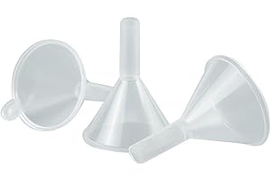 INNOVESS 3 Mini Funnels – Small Acid-Resistant Transparent Plastic Oil Funnel, 30mm Diameter, 4cm Height, PP Material, Thickened Edge, Ideal for Laboratory, Kitchen, and Chemical Use