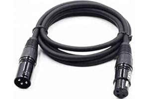 Vsnetwork Cavo XLR DMX Cannon 10 Metri Maschio/Femmina Bilanciato, Professionale per Microfono, Mixer, Casse, Amplificatore (10)