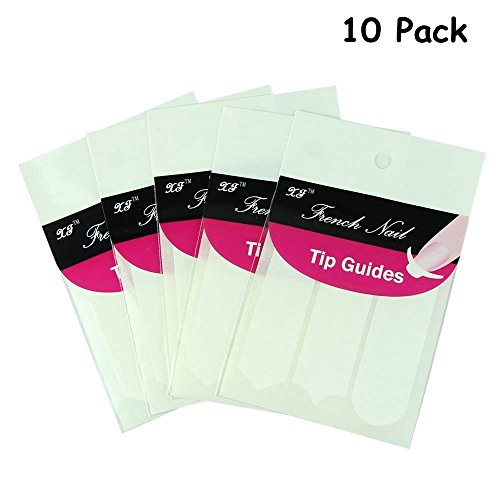 Teenxful Nail Art Designs French, Chevron & Teardrop Nail Tip Guides Stickers(10 Pack)