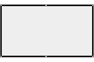 KLOP256 Schermo per proiettore, schermo per proiettore bianco, 16:9 senza pieghe Home Theater schermo di proiezione pieghevole 60 "|72" | 84 "|100" |120 "|150" | 150 pollici
