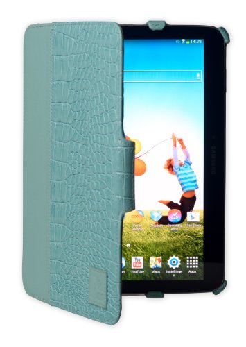 Die original GeckoCovers Samsung Galaxy Tab 3 10,1 Hülle Case Cover Tasche mit Aufsteller - Slimfithülle - Mit original Gecko Applikation und Stand - und Präsentationsfunktion / Slimfit Design / Click-In System