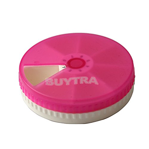 amazing-trading(TM) 7 Day Weekly Round Tablet Pill Organizer Medizin-Kasten-Kasten-Halter-Behälter - 4