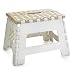 Produktbild Faltbarer Tritt im Korbdesign, Antirutschnoppen, bis 150 kg, Weiß, 32x25x22 cm