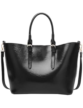 PB-SOAR Damen Vintage Elegant Henkeltasche Schultertasche Ledertasche Shopper Umhängetasche Handtasche