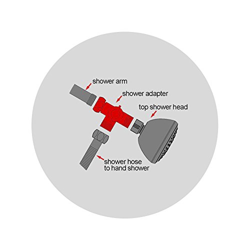 winarrow Triangle Ventil Universal 3-Wege-Dusche Arm-Umstellventil Dusche Arm Splitter für Handbrause Duschen Komponenten mit Brauseabgang chrom - 4