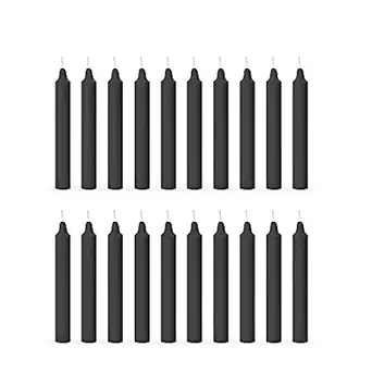 AuraDecor Pack of 20 Stick Candles || Especially Meant for Healing , Chakras, Ritual Candles , Decoration, Lighting , Home Decor || Burning Time 3 to 4 Hours Each (Black)