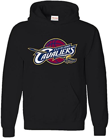 Swift Artwork Inspired NBA Cleveland Cavaliers Primary Logo Printed Hoodie, Main Colour:Black, Size:Medium