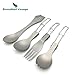 Produktbild Eco-friendly Healthy Foldable Titanium Fork Titanium Spoon Dinnerware Ultralight Spork sets