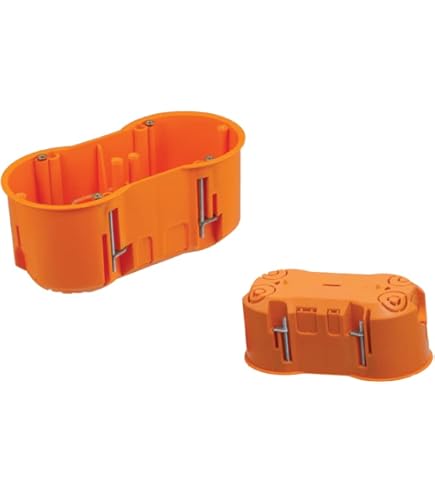 Scatola Da Incasso Meister 2 Scomparti Per Interruttori E Prese - Nero, 145x75mm, Profondità 45mm | 10 Pezzi - Foto 4