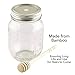 Produktbild 2 x Smith 's Kilner/Mason Gläser Bambus Honig Dipper mit Deckel (Glas nicht im Lieferumfang enthalten)