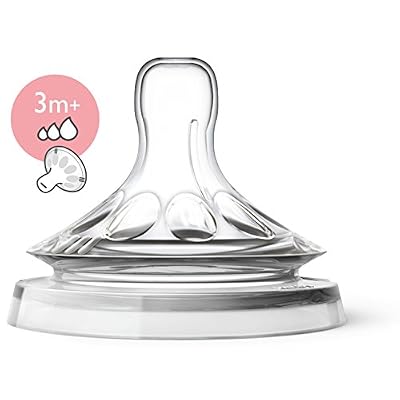 Philips Avent SCF045/27 Lot de 2 tétines Natural débit variable - 3 Mois+
