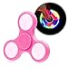 Produktbild LED TRI zappeln Hand Hechtspinner mit auf/aus Switch 3 Modelle Blinklicht Finger Spielzeug für Kinder und Erwachsene Stress Reduzierstück/hinzufügen/ADHD/Angst/Langeweile, LED-1/pink