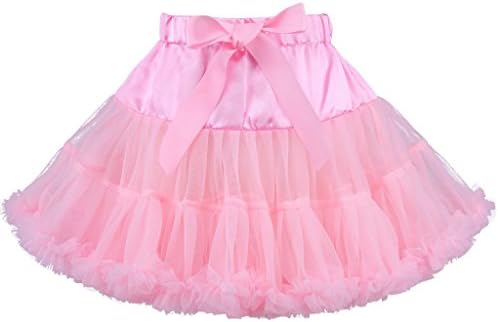 Only Yong Girls' Solid Color Tutu Pettiskirt(S,Light Pink)