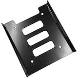 Professional 2.5 Inch To 3.5 Inch SSD HDD Metal Adapter Rack Hard Drive SSD Mounting Bracket Holder For PC Black - black