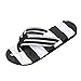 Produktbild Zarupeng Männer/Frauen Streifen Flip-Flops, Casual Sandalen Slipper Indoor Outdoor Sommer Strandschuhe Einfache Hausschuhe (39 EU, Schwarz)