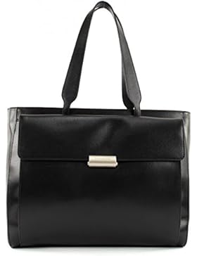 Mandarina Duck Damen Hera 3.0 Tracolla Laptop Tasche, Schwarz (Black), 12 x 23 x 37 cm