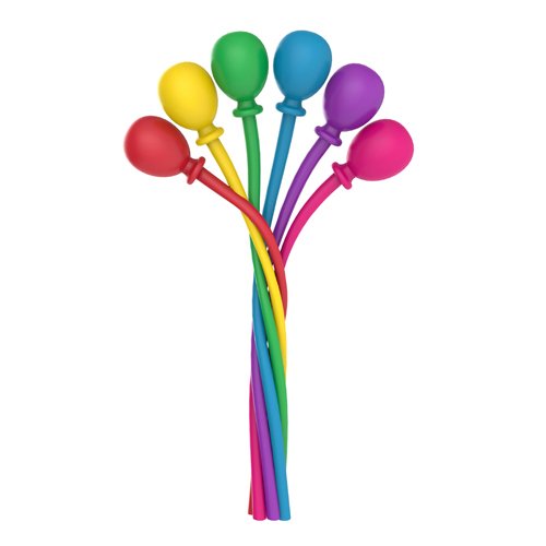 True Zoo 3383 6.25 Inch Silicone Float Away Stem Charms, 4.44 X 8.89 x 15.875 cm