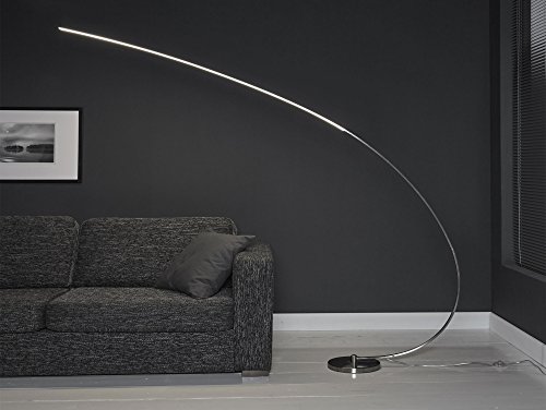 moebel-eins EMA Bogen-Stehlampe dimmbar XL LED 18W