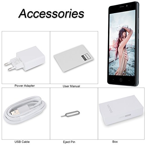 Smartphone in Offerta,Vernee Thor E 5.0 pollici Schermo,Octa Core 3GB RAM 16GB ROM,Android 7.0 Telefono Cellulare con Batteria 5020mAh,Impronta Digitale,Doppia SIM(Grigio)