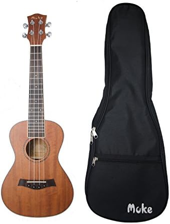 MUKE MC-20 Hawaiian Mahogany Concert Ukulele 23 inch Hawaii Guitar Starter Kit with Gig Bag and Aquila Nylgut Strings for Kids, Girls, Beginners (23'' Concert White ABS Binding, Brown)
