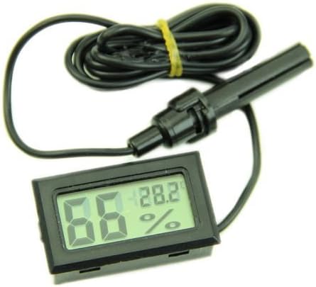 Moxcow Mini Digital LCD Thermometer Hygrometer Temperature Humidity Meter with Probe