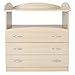 Infantastic Baby Changing Table Unit 3 Drawers Chest Storage Nursery Furniture (Beech)