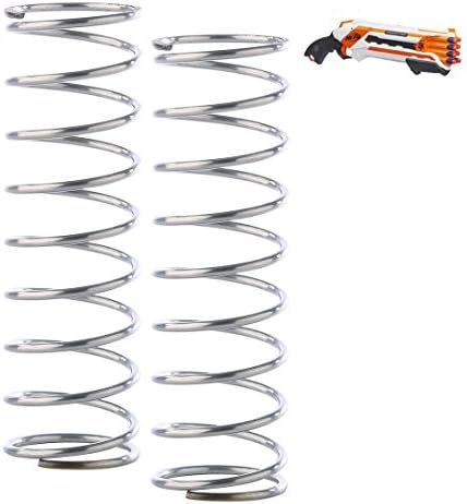 Spring for Nerf, Lommer 2PCS 4.5KG Spring Modification Upgrade Kit for Nerf N-Strike Elite Rough Cut 2X4 Blaster, Silver