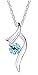 Silver Shoppee Silver Blue Rhodium Plated Cubic Zirconia Alloy Pendant For Girls RS.290.00